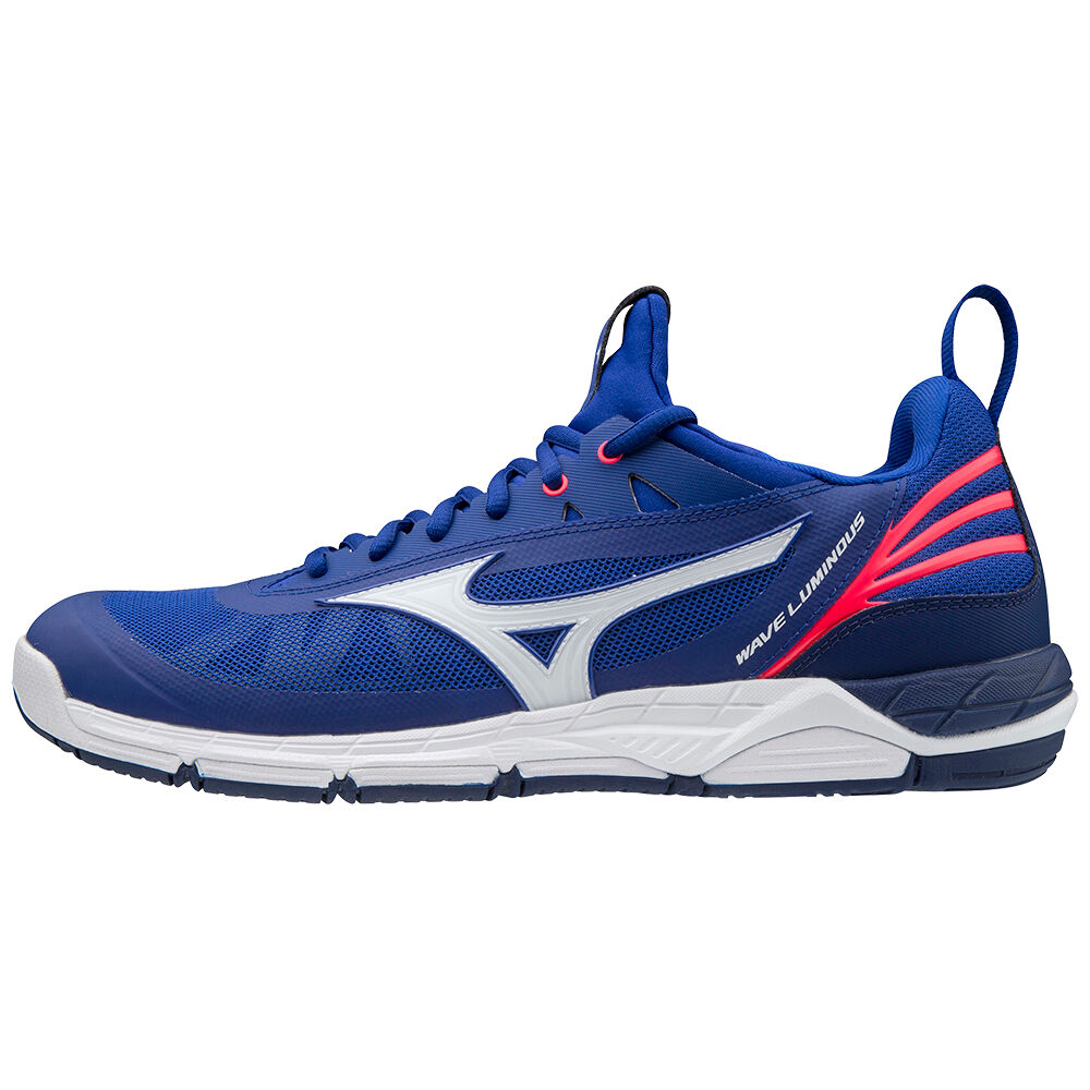 Tenis Para Voleibol Mizuno Wave Luminous Para Hombre Azules/Blancos/Rosas 7943218-VZ